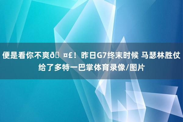 便是看你不爽🤣！昨日G7终末时候 马瑟林胜仗给了多特一巴掌体育录像/图片
