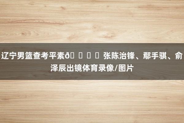 辽宁男篮查考平素🏋️张陈治锋、鄢手骐、俞泽辰出镜体育录像/图片
