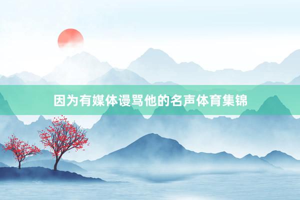 因为有媒体谩骂他的名声体育集锦