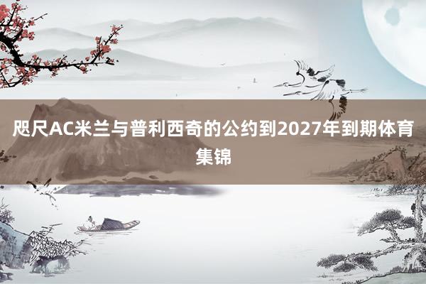 咫尺AC米兰与普利西奇的公约到2027年到期体育集锦