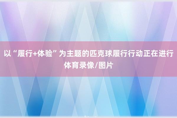 以“履行+体验”为主题的匹克球履行行动正在进行体育录像/图片